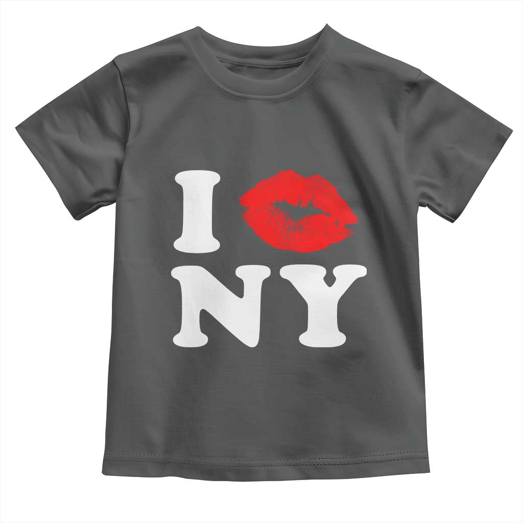 I Love NY Toddler T Shirt Sexy Lips Red Lipstick Kiss New York Lover Travel Gift TS10 Dark Heather Print Your Wear