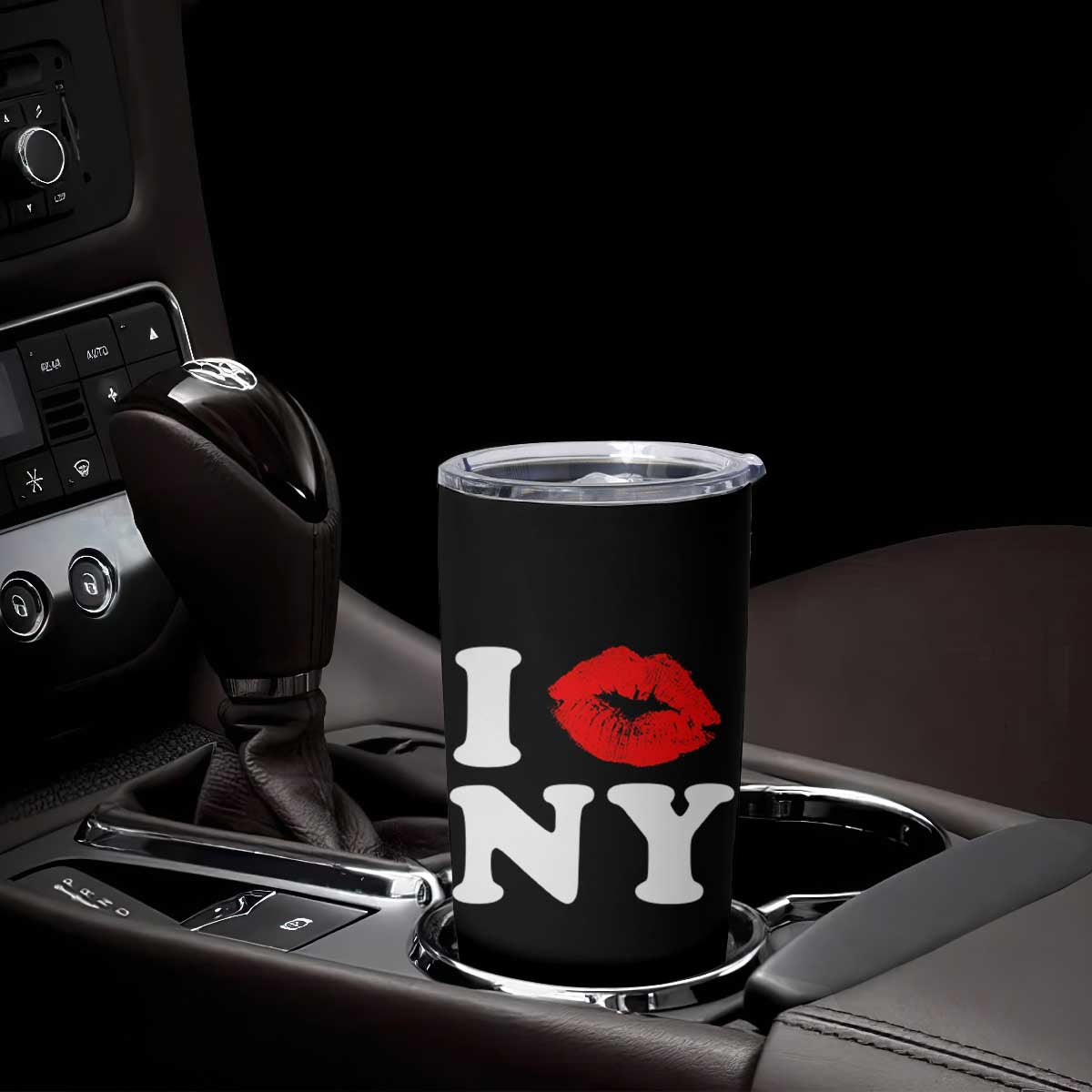 I Love NY Tumbler Cup Sexy Lips Red Lipstick Kiss New York Lover Travel Gift TS10 Print Your Wear