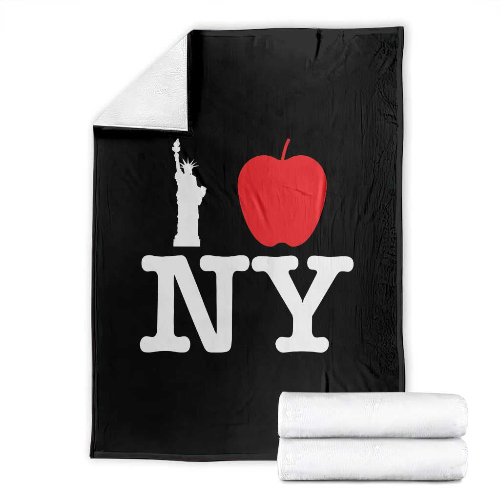 I Love NY Throw Blanket New York Lover Travel Gift TS10 Black Print Your Wear