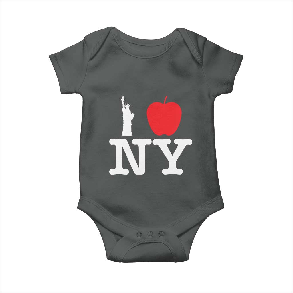 I Love NY Baby Onesie New York Lover Travel Gift TS10 Dark Heather Print Your Wear