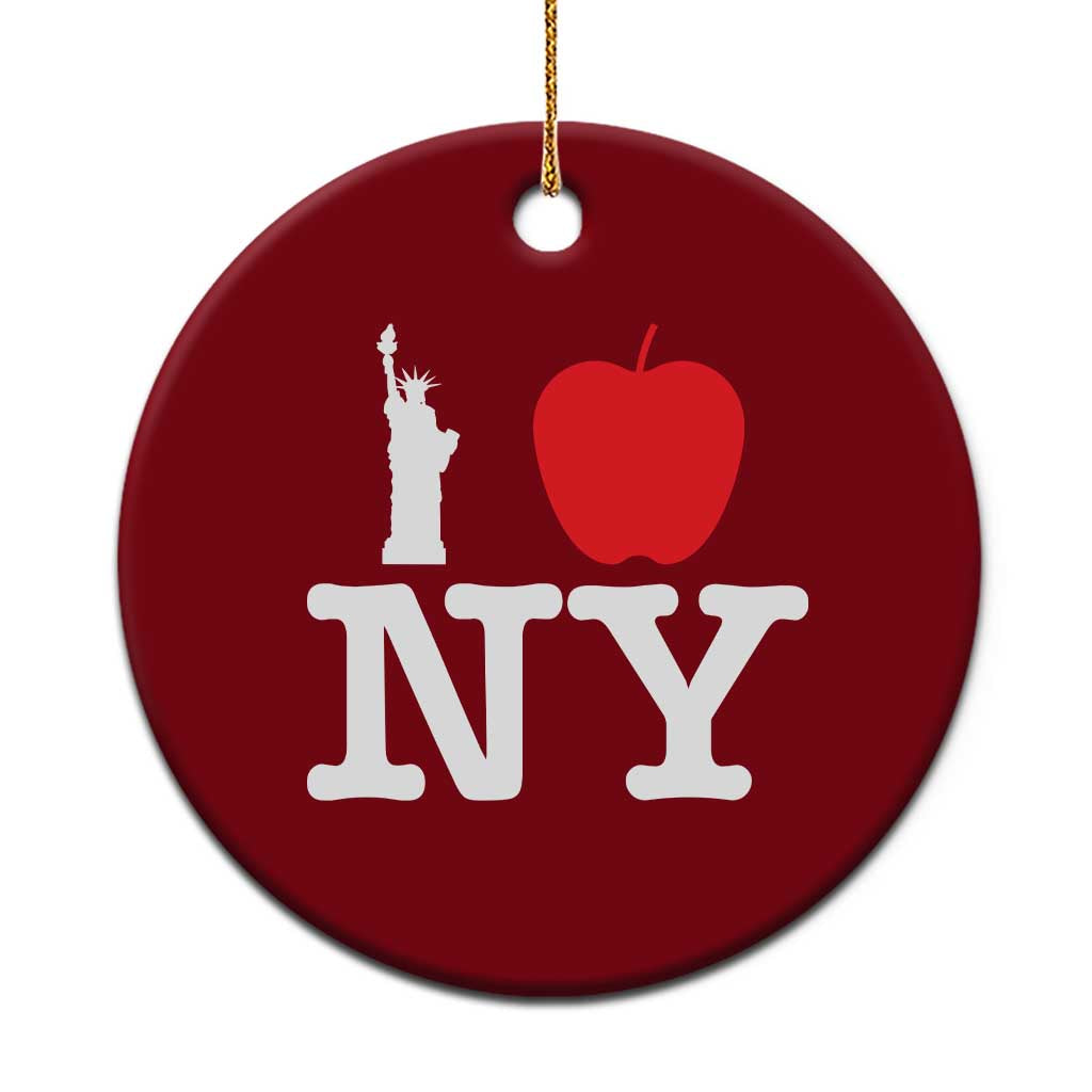 I Love NY Ceramic Ornament New York Lover Travel Gift TS10 1pc Red Print Your Wear
