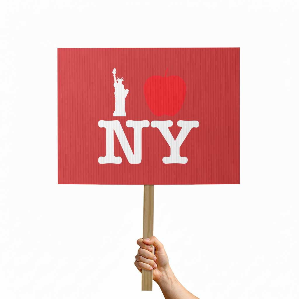 I Love NY Protest Sign New York Lover Travel Gift TS10 Horizontal 18