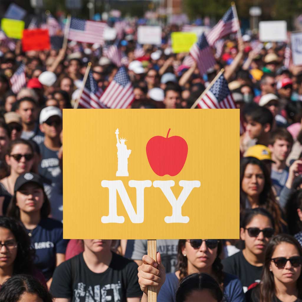 I Love NY Protest Sign New York Lover Travel Gift TS10 Horizontal 18