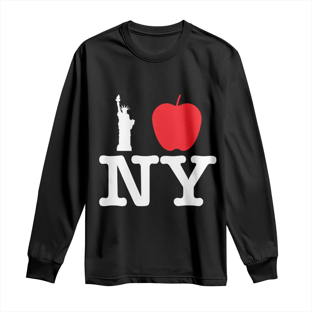 I Love NY Long Sleeve Shirt New York Lover Travel Gift TS10 Black Print Your Wear
