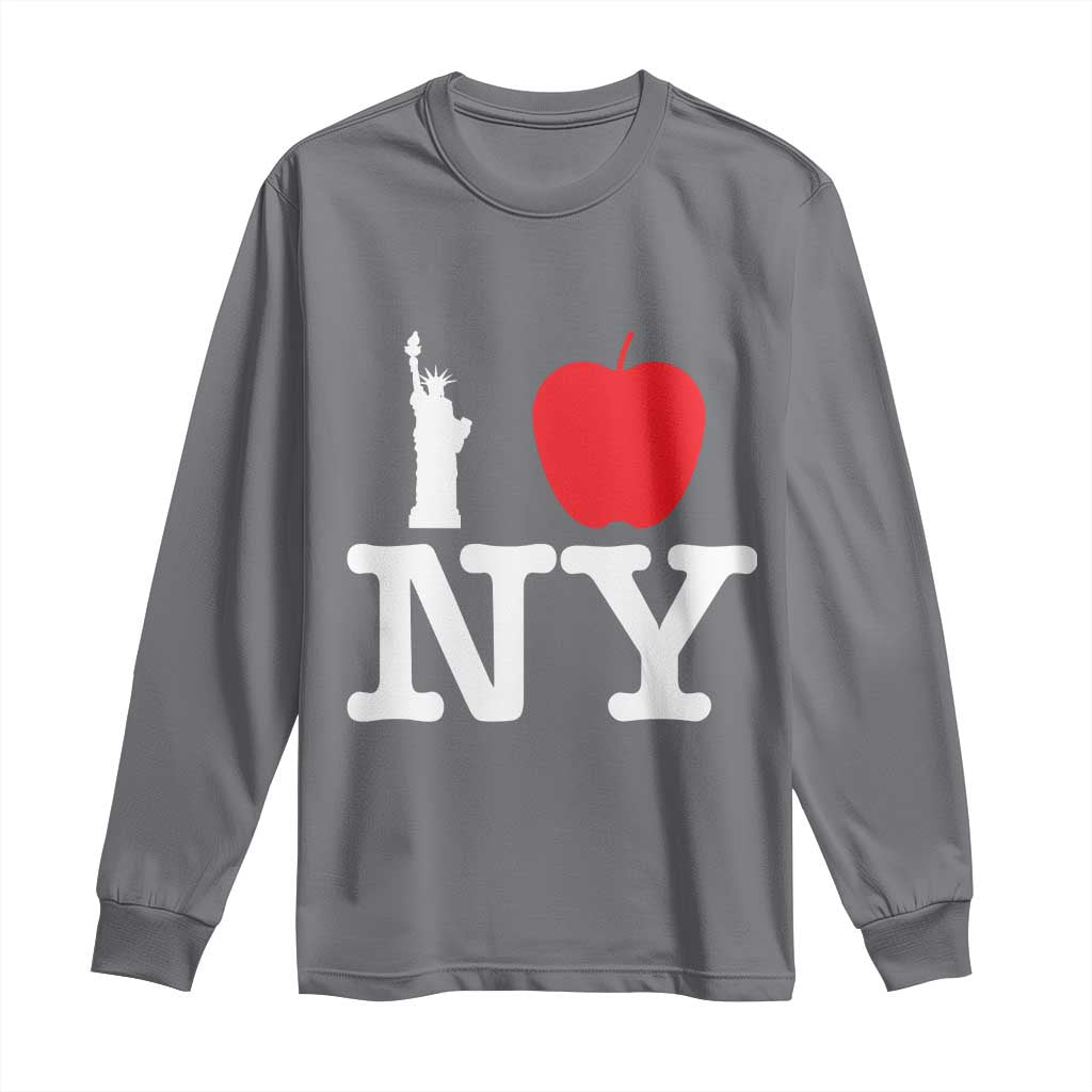 I Love NY Long Sleeve Shirt New York Lover Travel Gift TS10 Charcoal Print Your Wear