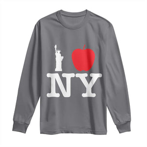 I Love NY Long Sleeve Shirt New York Lover Travel Gift TS10 Charcoal Print Your Wear