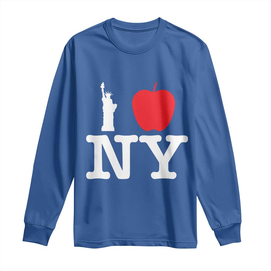I Love NY Long Sleeve Shirt New York Lover Travel Gift TS10 Royal Blue Print Your Wear