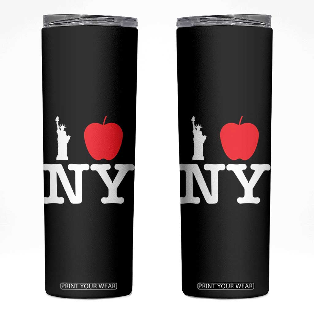 I Love NY Skinny Tumbler New York Lover Travel Gift TS10 Black Print Your Wear
