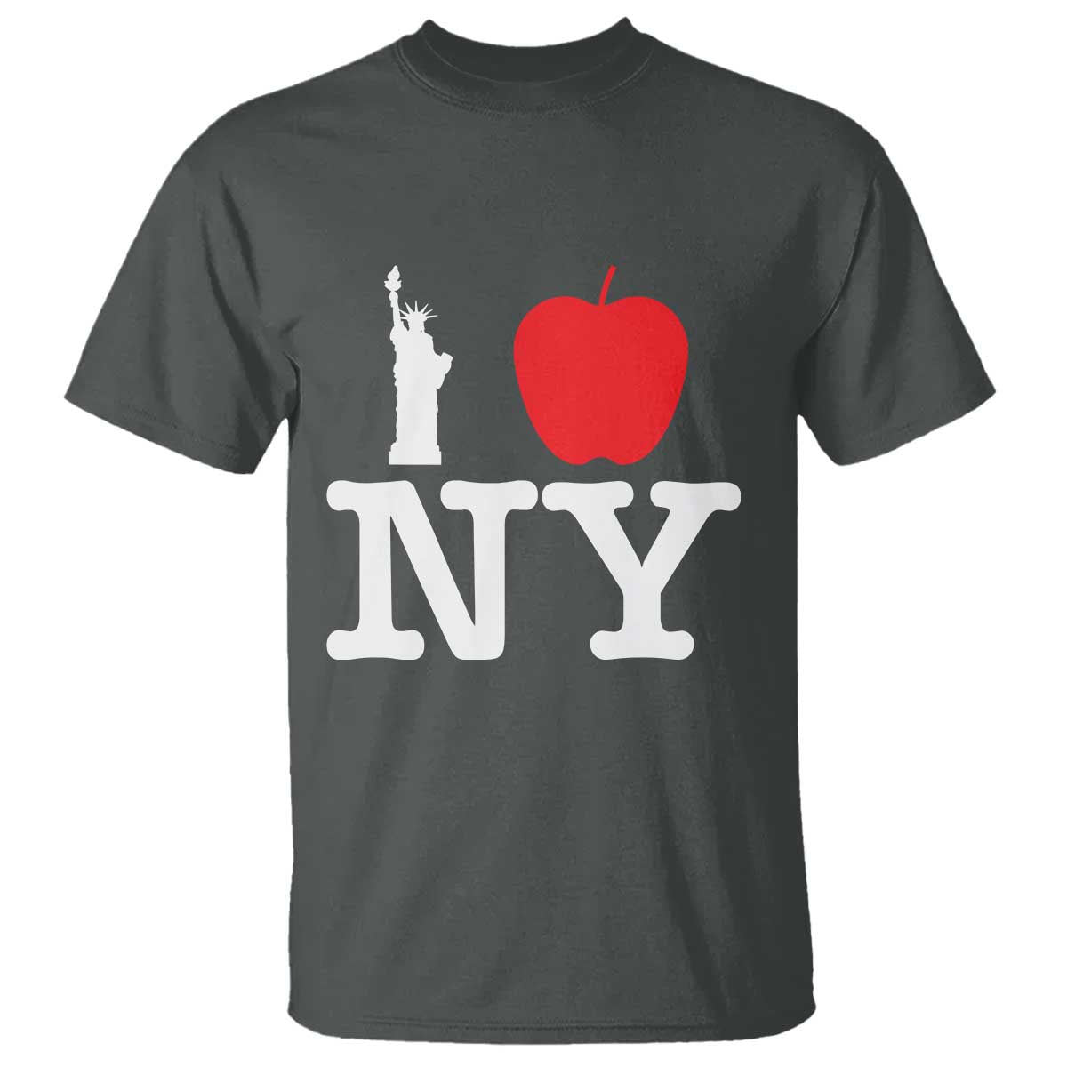 I Love NY T Shirt New York Lover Travel Gift TS10 Dark Heather Print Your Wear