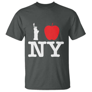I Love NY T Shirt New York Lover Travel Gift TS10 Dark Heather Print Your Wear
