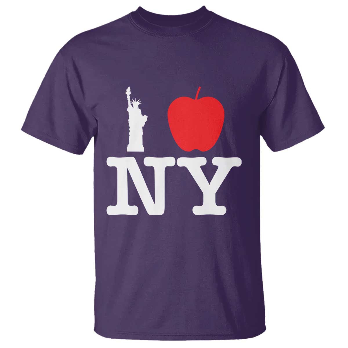 I Love NY T Shirt New York Lover Travel Gift TS10 Purple Print Your Wear
