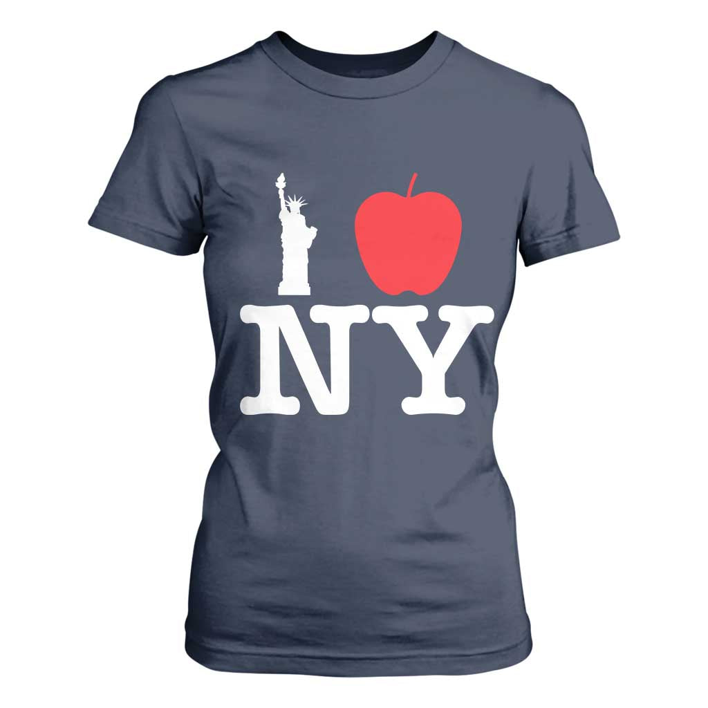I Love NY T Shirt For Women New York Lover Travel Gift TS10 Navy Print Your Wear