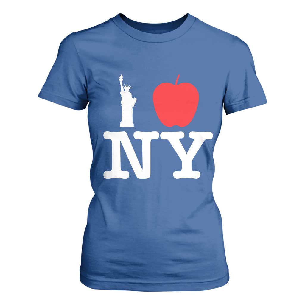 I Love NY T Shirt For Women New York Lover Travel Gift TS10 Royal Blue Print Your Wear