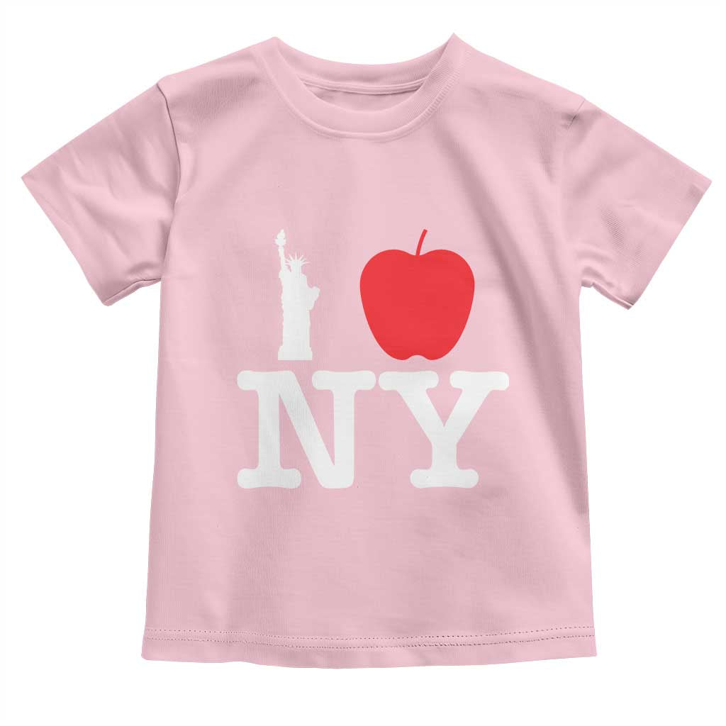 I Love NY Toddler T Shirt New York Lover Travel Gift TS10 Light Pink Print Your Wear
