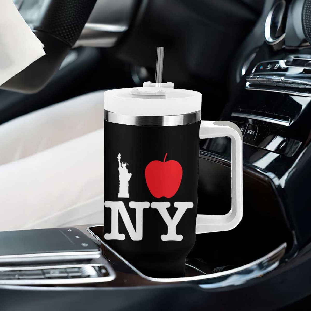 I Love NY Tumbler With Handle New York Lover Travel Gift TS10 Print Your Wear
