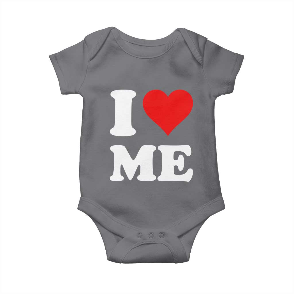 I Love Me Baby Onesie Funny Self Love Heart Positive Vibes TS10 Charcoal Print Your Wear
