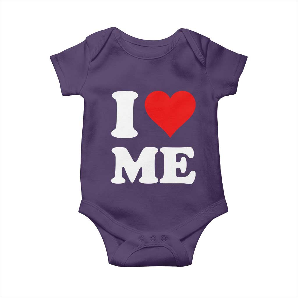 I Love Me Baby Onesie Funny Self Love Heart Positive Vibes TS10 Purple Print Your Wear