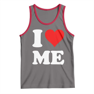I Love Me Tank Top Funny Self Love Heart Positive Vibes TS10 Deep Heather Red Print Your Wear