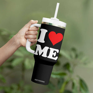 I Love Me Tumbler With Handle Funny Self Love Heart Positive Vibes TS10 Print Your Wear