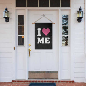 I Love Me Garden Flag Funny Self Love Pink Heart Positive Vibes TS10 Print Your Wear