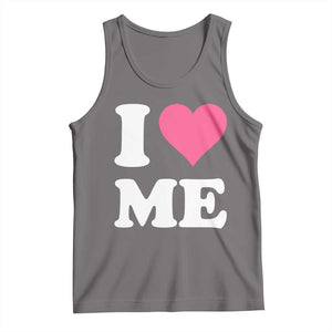 I Love Me Tank Top Funny Self Love Pink Heart Positive Vibes TS10 Deep Heather Print Your Wear