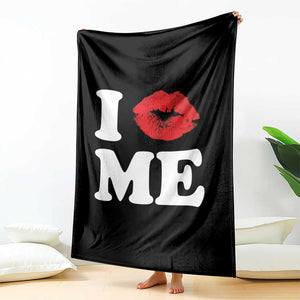 I Love ME Throw Blanket Sexy Lips Red Lipstick Kiss Self Love TS10 Print Your Wear
