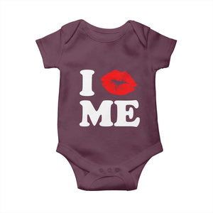 I Love ME Baby Onesie Sexy Lips Red Lipstick Kiss Self Love TS10 Maroon Print Your Wear