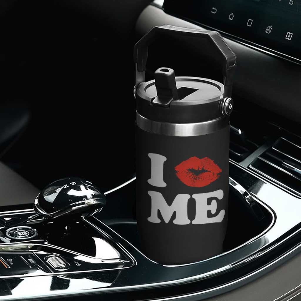 I Love ME Flip Straw Tumbler Sexy Lips Red Lipstick Kiss Self Love TS10 Print Your Wear