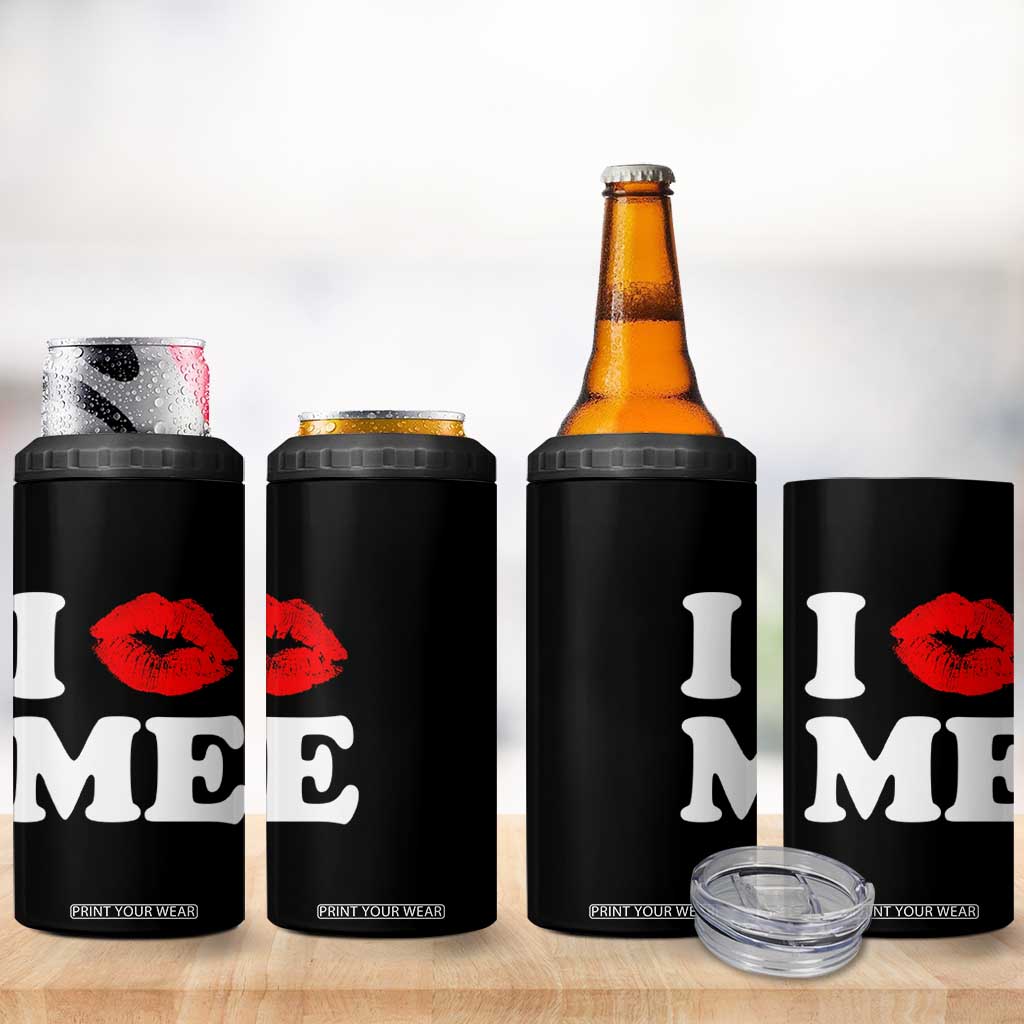 I Love ME 4 in 1 Can Cooler Tumbler Sexy Lips Red Lipstick Kiss Self Love TS10 Print Your Wear