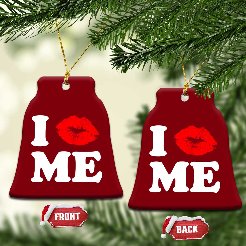 I Love ME Ceramic Ornament Sexy Lips Red Lipstick Kiss Self Love TS10 Print Your Wear