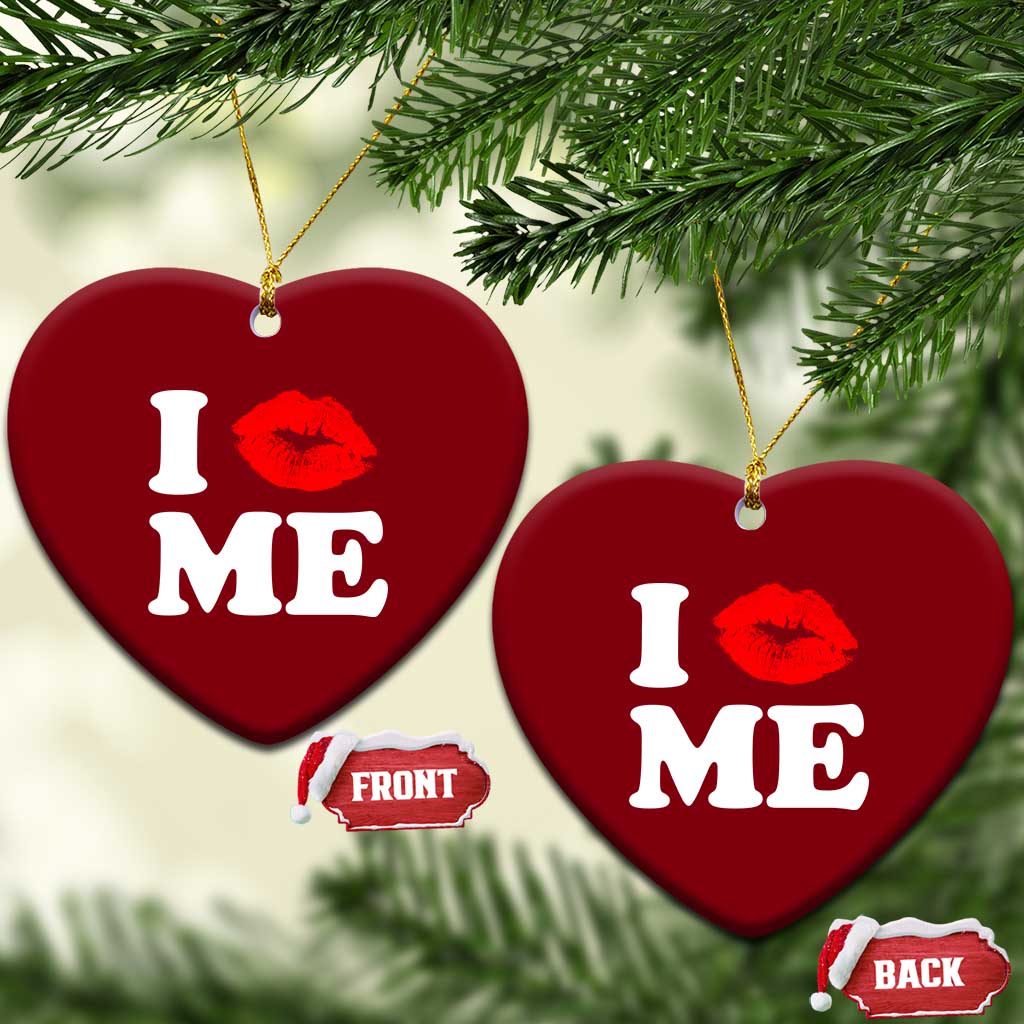 I Love ME Ceramic Ornament Sexy Lips Red Lipstick Kiss Self Love TS10 Print Your Wear
