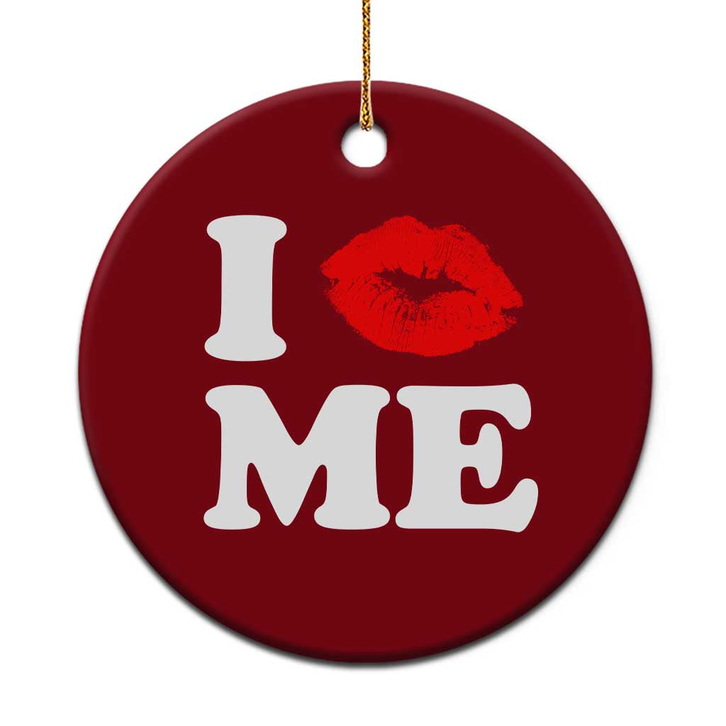 I Love ME Ceramic Ornament Sexy Lips Red Lipstick Kiss Self Love TS10 1pc Red Print Your Wear