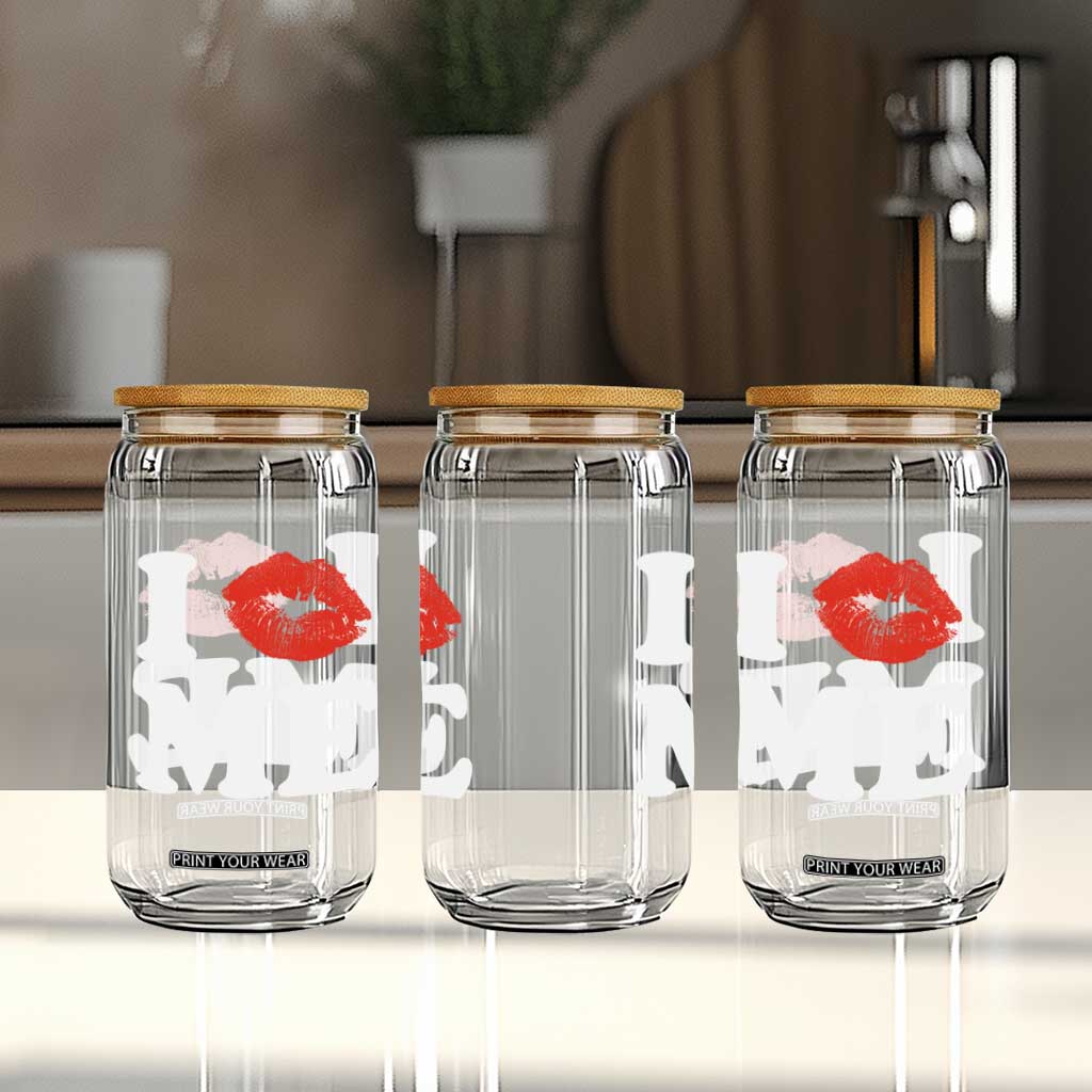I Love ME Glass Can Sexy Lips Red Lipstick Kiss Self Love TS10 Print Your Wear