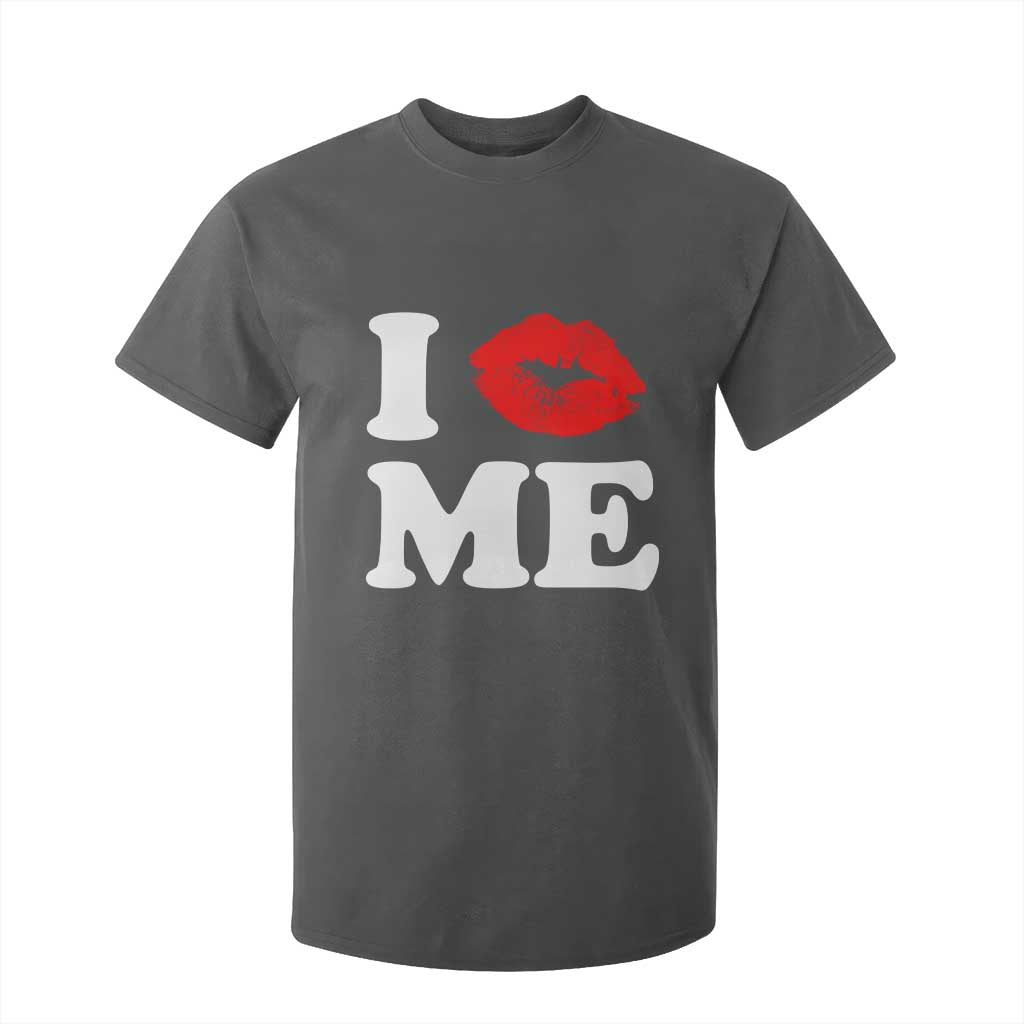 I Love ME T Shirt For Kid Sexy Lips Red Lipstick Kiss Self Love TS10 Dark Heather Print Your Wear