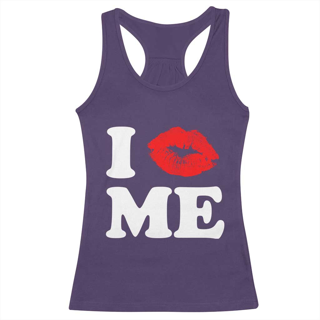 I Love ME Racerback Tank Top Sexy Lips Red Lipstick Kiss Self Love TS10 Purple Print Your Wear