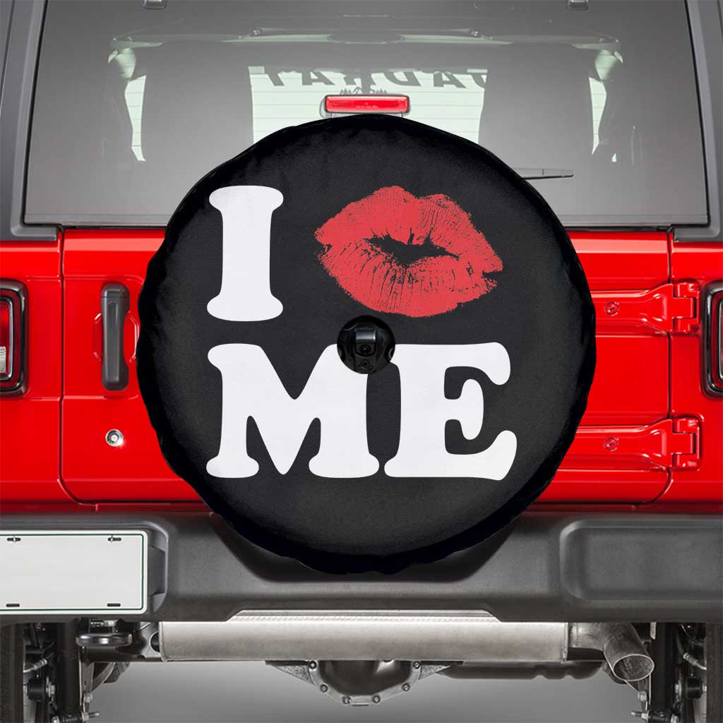 I Love ME Spare Tire Cover Sexy Lips Red Lipstick Kiss Self Love TS10 Black Print Your Wear