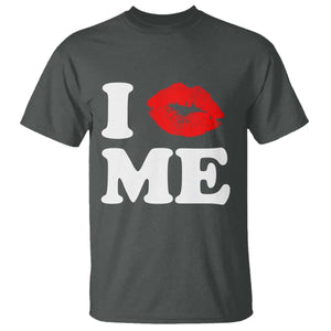I Love ME T Shirt Sexy Lips Red Lipstick Kiss Self Love TS10 Dark Heather Print Your Wear