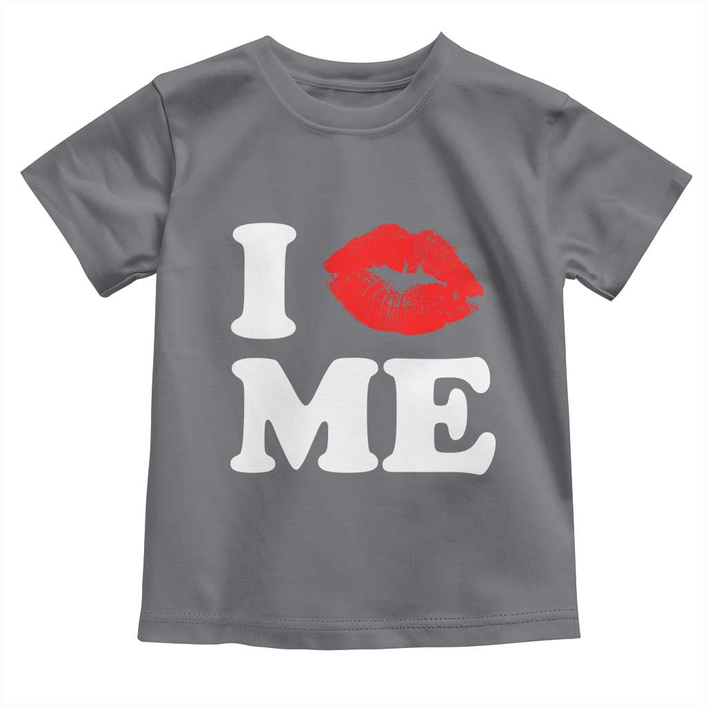 I Love ME Toddler T Shirt Sexy Lips Red Lipstick Kiss Self Love TS10 Charcoal Print Your Wear