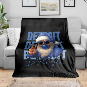 Detroit Football Christmas Throw Blanket Santa Retro Lions Fan TS10 Print Your Wear