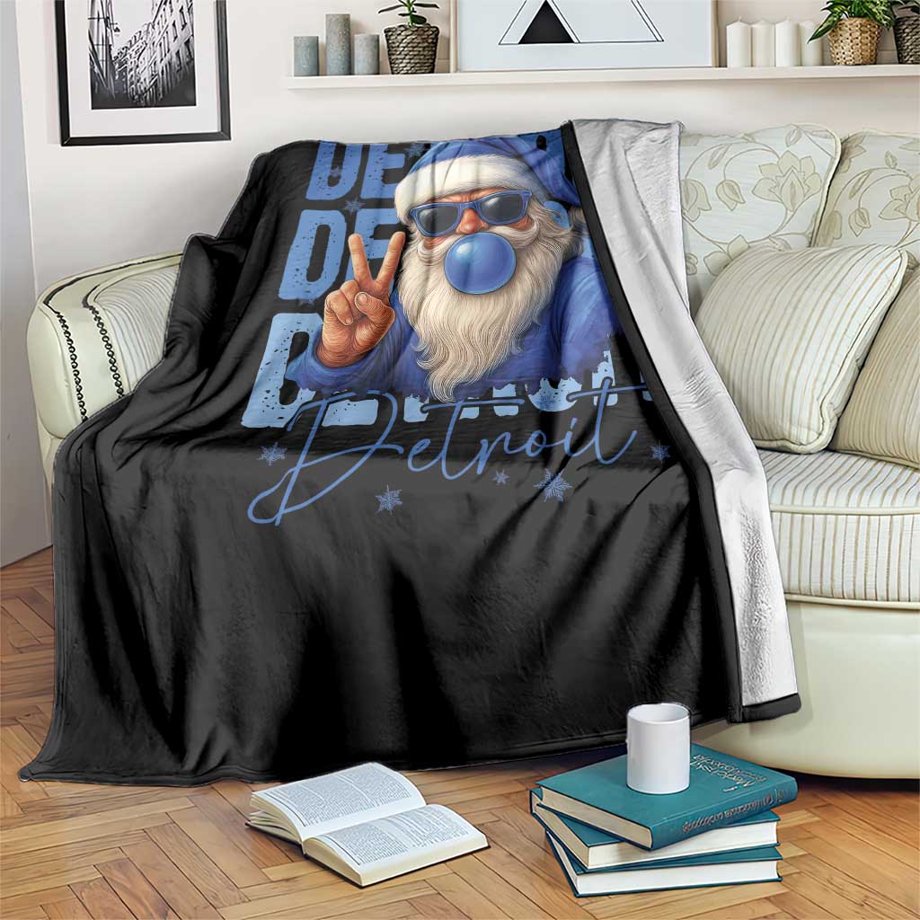 Detroit Football Christmas Throw Blanket Santa Retro Lions Fan TS10 Print Your Wear