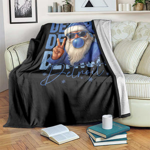 Detroit Football Christmas Throw Blanket Santa Retro Lions Fan TS10 Print Your Wear