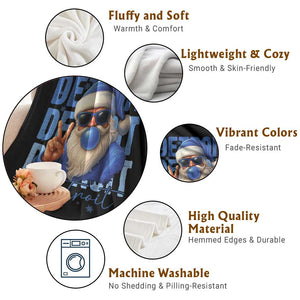 Detroit Football Christmas Throw Blanket Santa Retro Lions Fan TS10 Print Your Wear