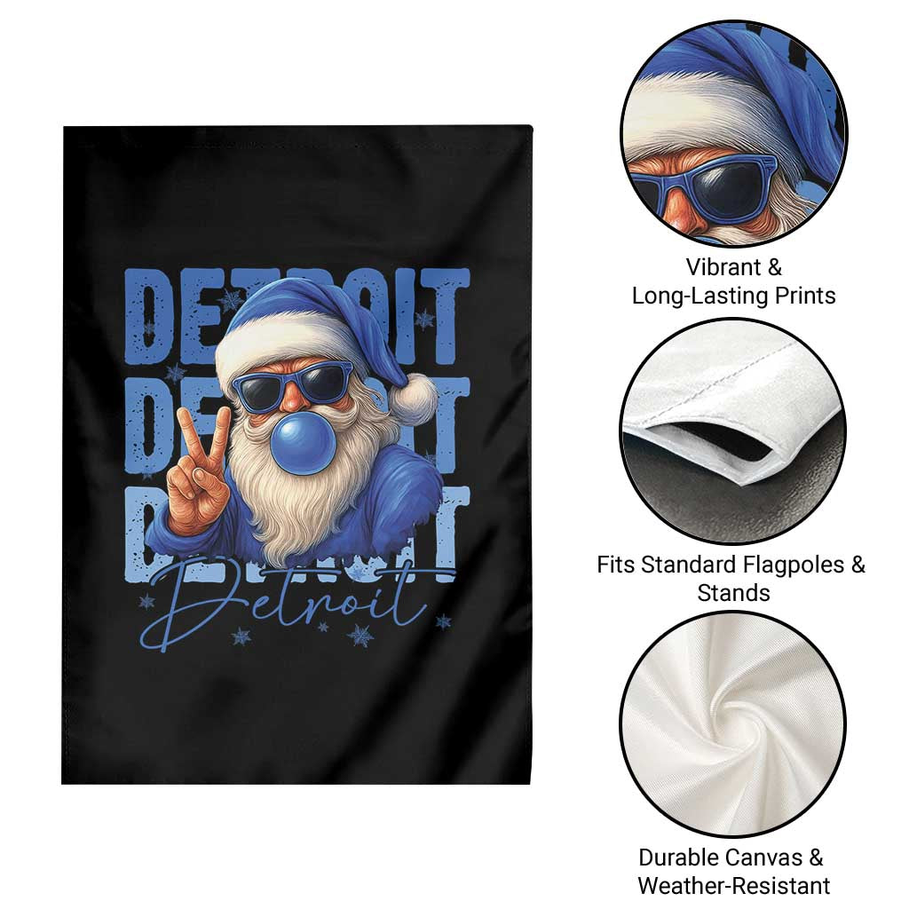 Detroit Football Christmas Garden Flag Santa Retro Lions Fan TS10 Print Your Wear