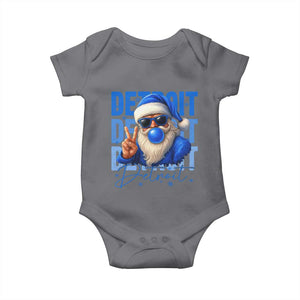 Detroit Football Christmas Baby Onesie Santa Retro Lions Fan TS10 Charcoal Print Your Wear