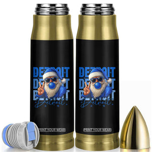 Detroit Football Christmas Bullet Tumbler Santa Retro Lions Fan TS10 Black Print Your Wear