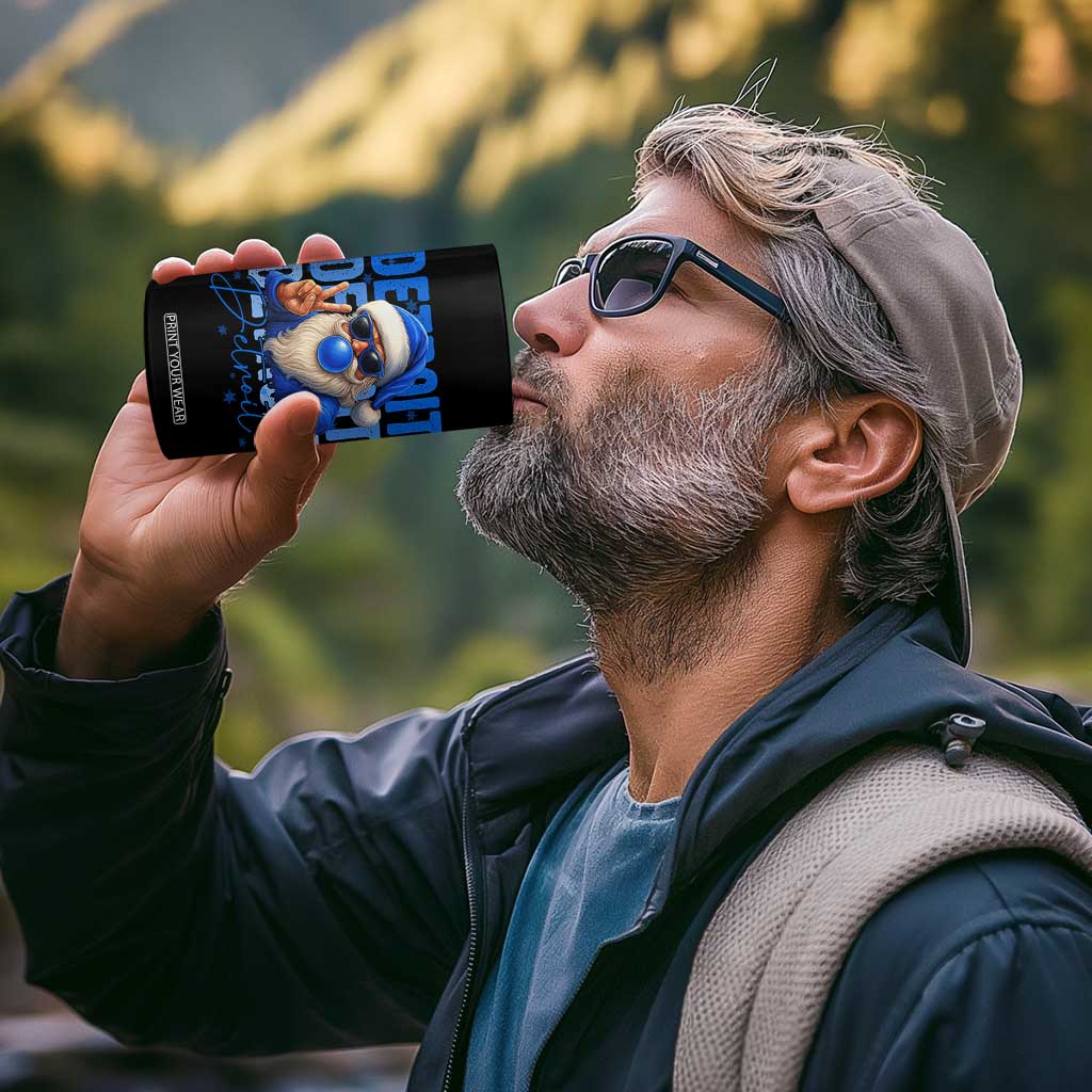 Detroit Football Christmas 4 in 1 Can Cooler Tumbler Santa Retro Lions Fan TS10 Print Your Wear