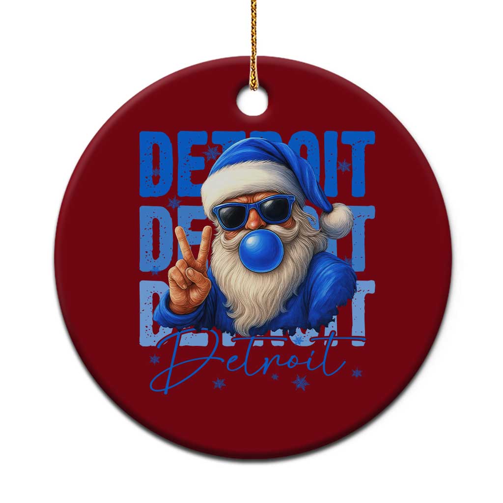 Detroit Football Christmas Ceramic Ornament Santa Retro Lions Fan TS10 1pc Red Print Your Wear