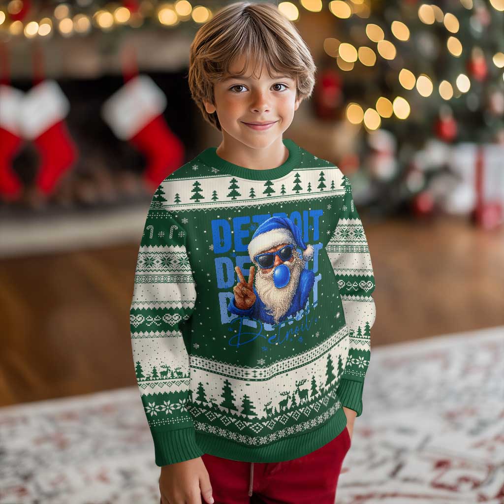 LF Football Xmas Ugly Christmas Sweater Santa Retro Sports Fan Game Day TS10 Forest Green Beige Print Your Wear
