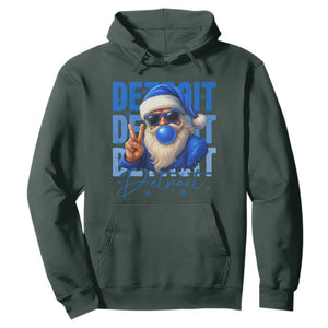 Detroit Football Christmas Hoodie Santa Retro Lions Fan TS10 Dark Forest Green Print Your Wear