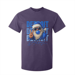 Detroit Football Christmas T Shirt For Kid Santa Retro Lions Fan TS10 Purple Print Your Wear